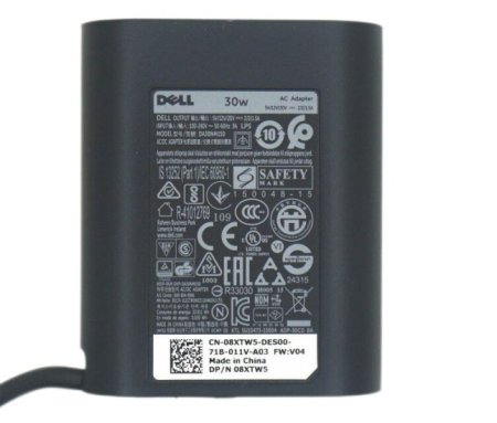 Original 30W USB-C Dell Latitude 5175 T04E Adapter Charger + Free Cable