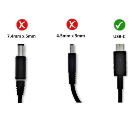 Genuine USB-C 45W Dell Latitude 11 5175 T04E Adapter Charger + Cord