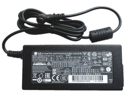 Genuine 19V 2.53A LG 29LN4510 29LB4510 29LN4510-Pu AC Adapter + Cord