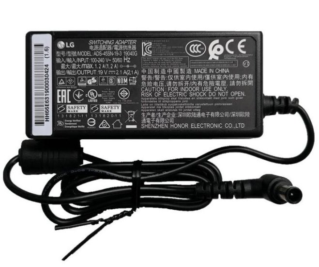 Genuine 19V 2.1A 40W LG E2391VR AC Adapter Charger + Free Cable