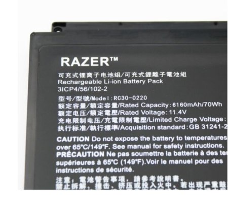 Original 6160mAh 70Wh Razer Blade Pro 17 RZ09-03148E13-R3U1 Battery