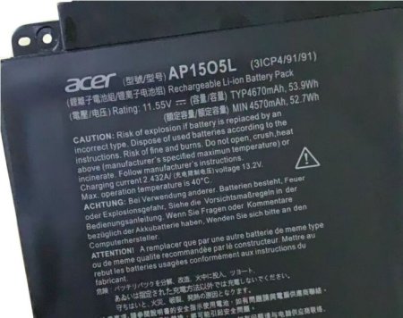 Original 53.9Wh 4670mAh Acer 3ICP4/91/91 Battery