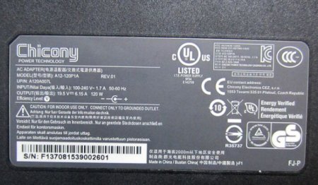 Original 120W Fujitsu Amilo Xi 1554 Reg.No. P72IA9 AC Adapter + Cord