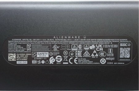 Original 19.5V 16.92A 330W GaN Dell Alienware 17 R6 2018 Adapter Charger + Free Cord