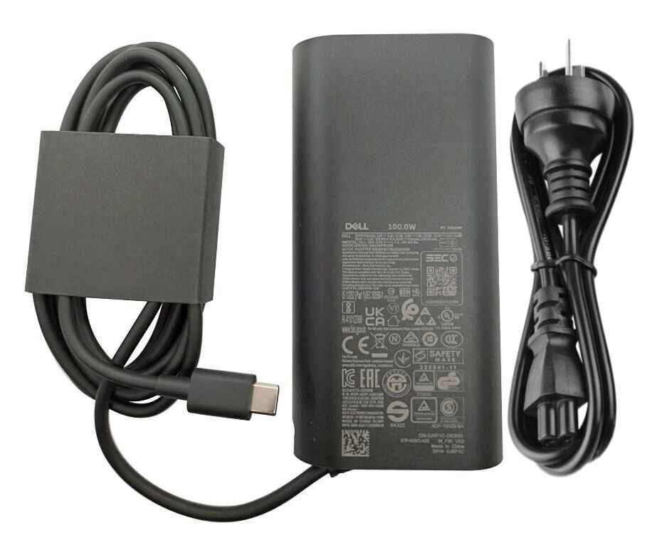 Genuine USB-C 100W Dell DA100PM220 AC Adapter Charger + Cable