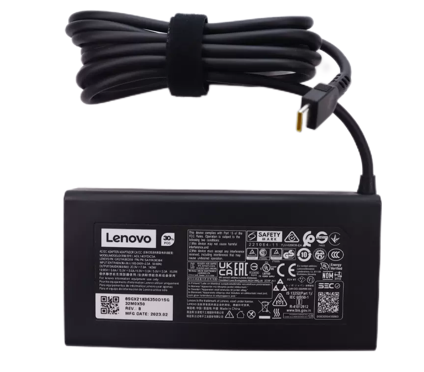 Original 20V 7A 140W USB-C Lenovo Slim Pro 7 14ARP8 AC Adapter Charger + Cable