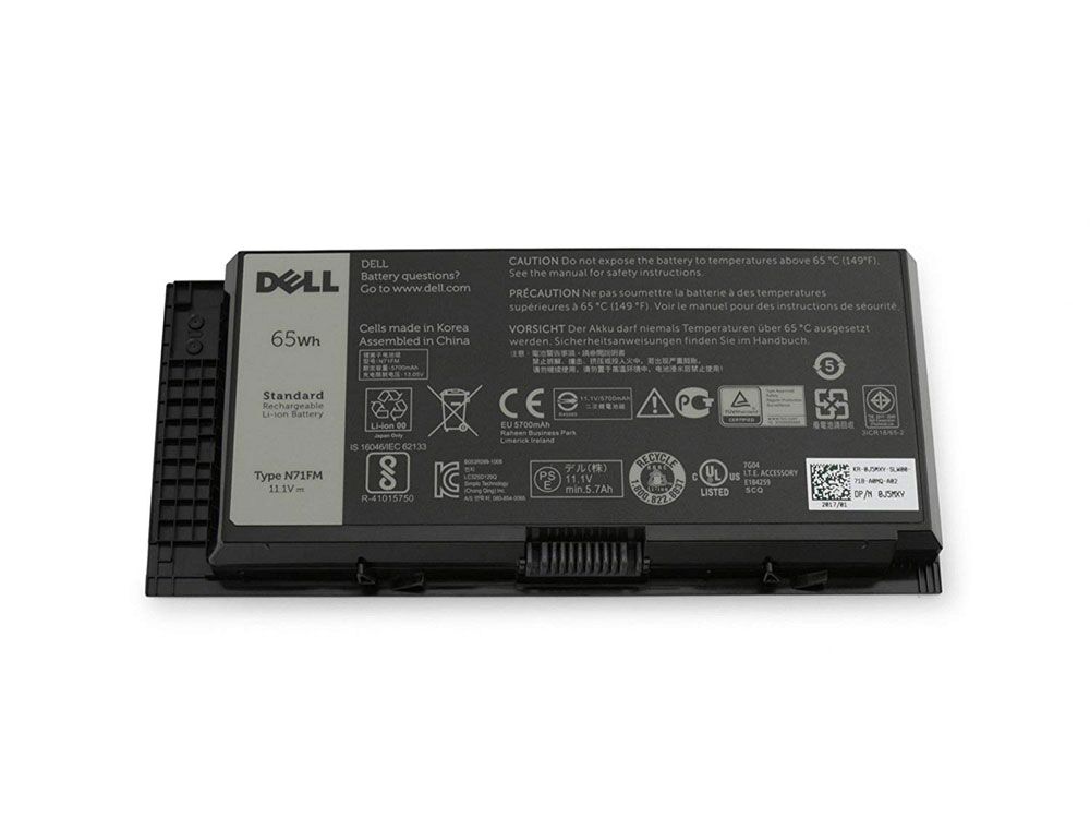 Original 6 Cell 65Wh Dell 04GHF 0N71FM Battery