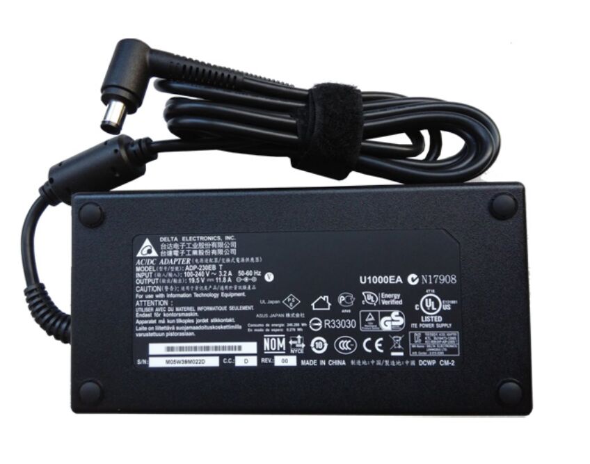 Original 19.5V 11.8A 230W Asus N230W-01 Charger AC Adapter + Free Cord