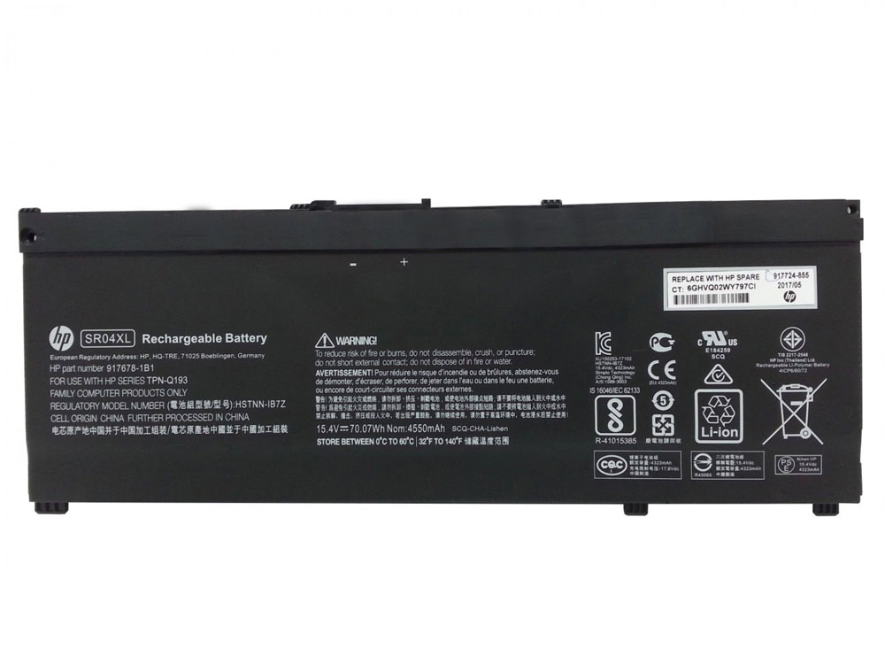 Original 70.07Wh HP Omen 15-dc1005nv 15-dc1031nm 15-dc1078nw Battery