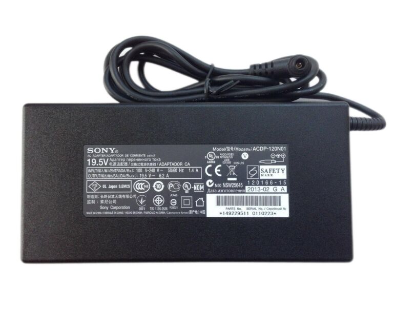 Genuine 120W Sony 47.6-Inch W600B Series LED HDTV Adapter Charger