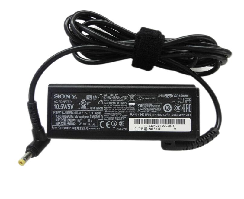 Original 10.5V 3.8A 40W Sony ADP-50ZH B Charger AC Adapter + Cord